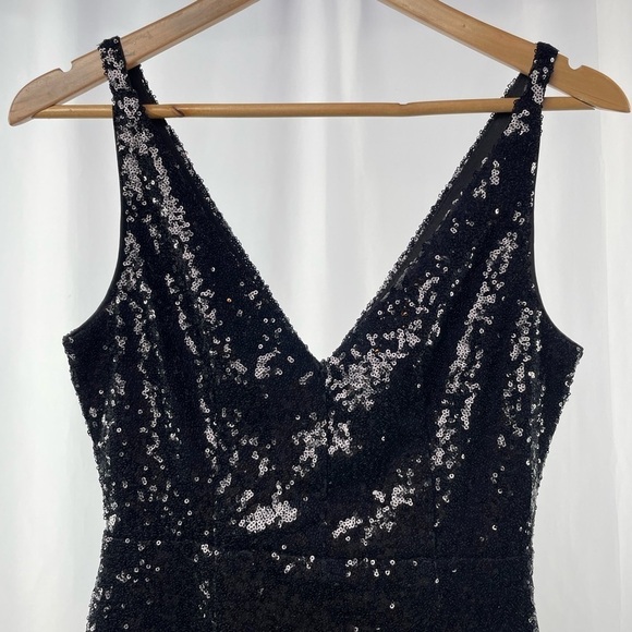 NWT Lulus Champagne Showers Sequin Bodycon Dress in Black Size‎ Small - Picture 4 of 10
